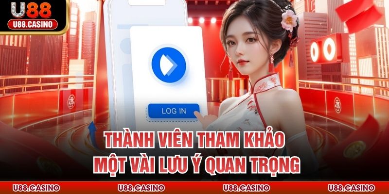 Thành viên tham khảo một vài lưu ý quan trọng